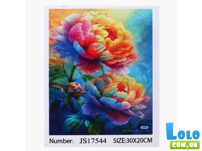 Алмазная мозаика Разноцветные пионы, TK Group (20х30 см)