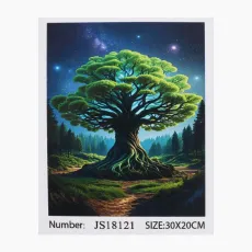 Алмазная мозаика Дерево на фоне звездного неба, TK Group (20х30 см)