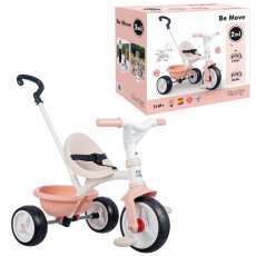 Детский металлический велосипед 2 в 1 Би Муви, Smoby (розовая жемчужина)