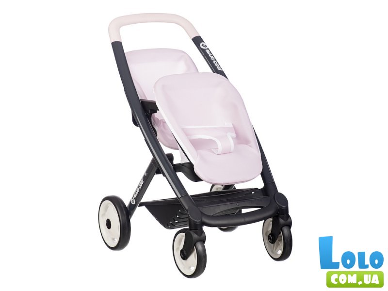 Коляска для кукол-близнецов Maxi-Cosi, Smoby (розовая жемчужина)