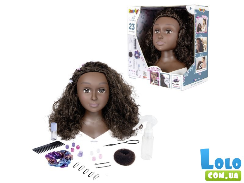 Кукла-манекен для причесок Брюнетка с аксессуарами, Smoby