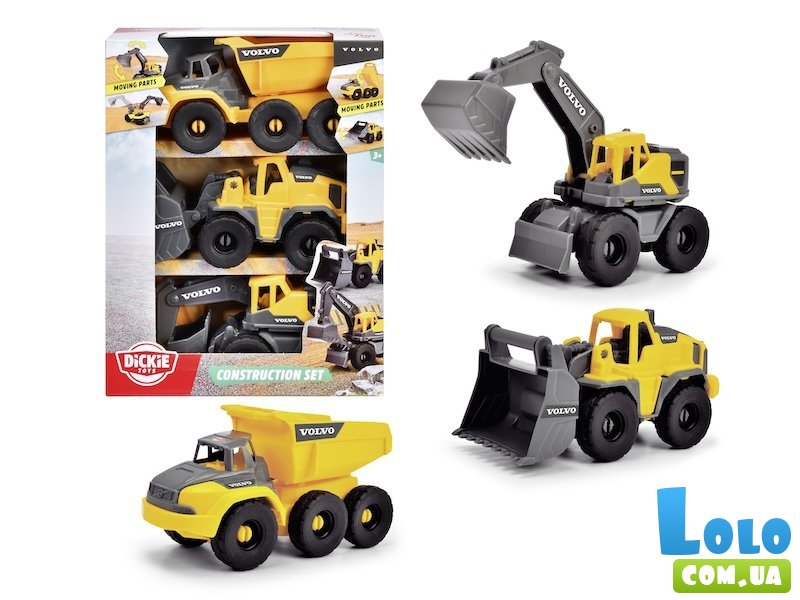 Набор машин Вольво. Автоконструктор, Dickie Toys