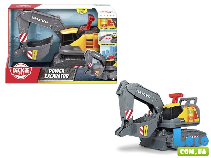 Экскаватор Вольво. Строительная сила, Dickie Toys