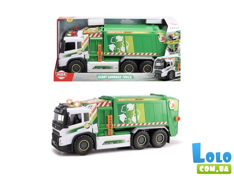 Машина Вольво Мусоровоз, Dickie Toys