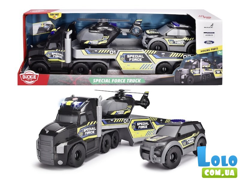 Грузовик с транспортом Спецназначение, Dickie Toys