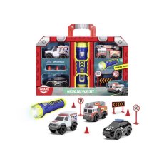 Набор машин с фонарем и аксессуарами SOS. Быстрое реагирование. Микро, Dickie Toys