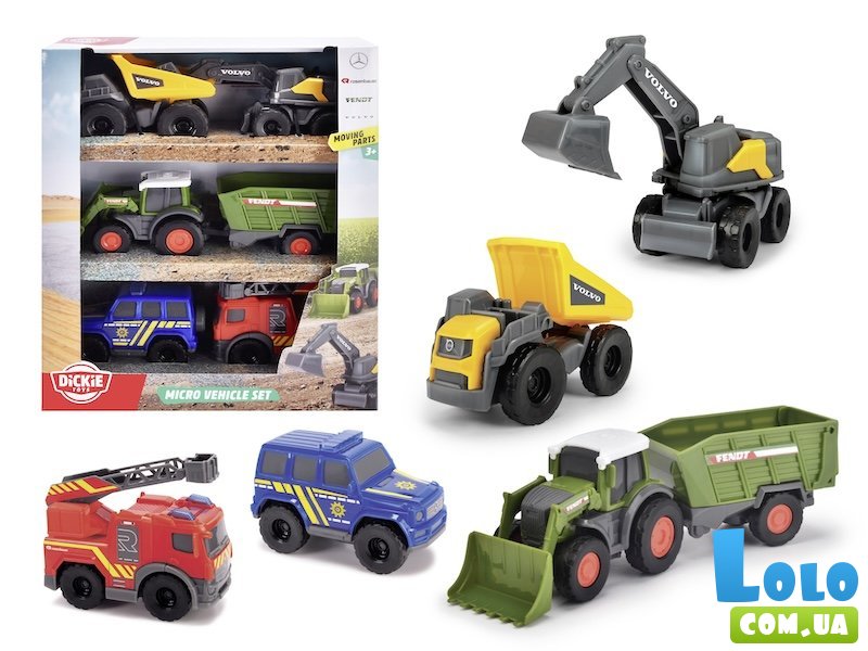 Набор машин Спецтехника, Dickie Toys