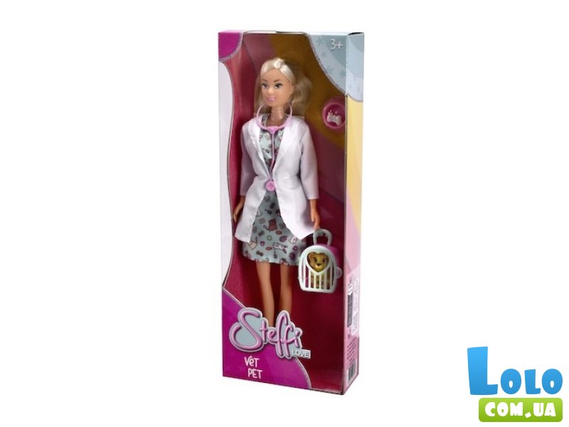 Кукла Штеффи Ветеринар с переноской для животных, Steffi & Evi Love