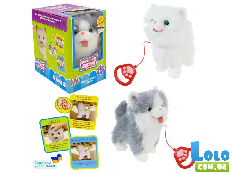 Мягкая интерактивная игрушка Котенок (в ассортименте)