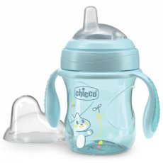 Поильник с мягким носиком Transition Cup, Chicco, 200 мл (голобуй)