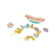 Деревянная шнуровка-балансир Ковчег Ноя, Tooky Toy