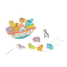 Деревянная шнуровка-балансир Ковчег Ноя, Tooky Toy