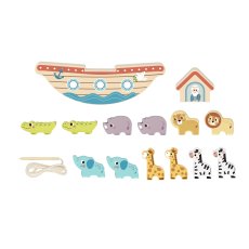 Деревянная шнуровка-балансир Ковчег Ноя, Tooky Toy