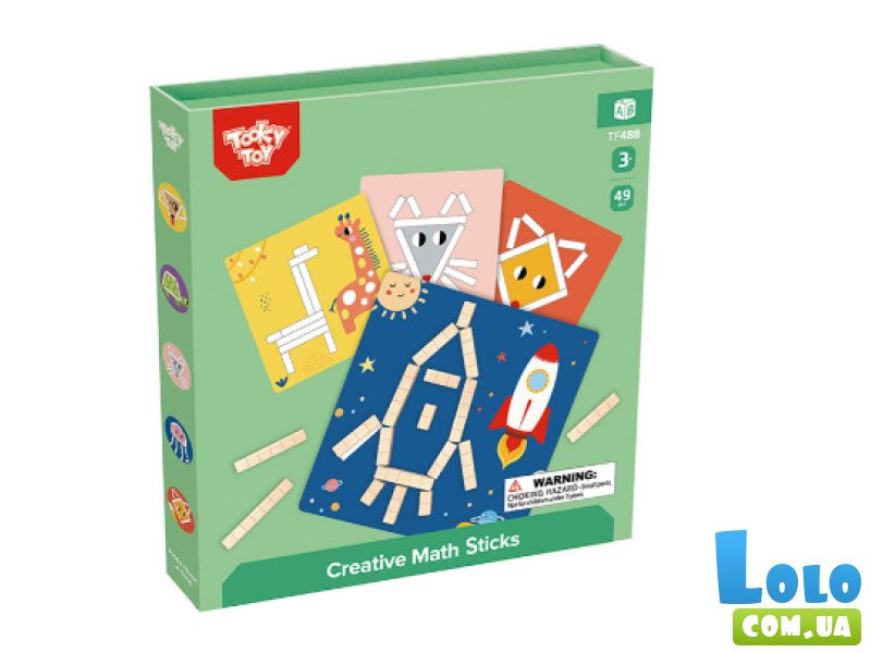 Обучающая магнитная игра Креативные математические палочки, Tooky Land