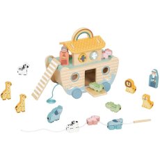 Большая деревянная каталка + шнуровка Ковчег, Tooky Toy
