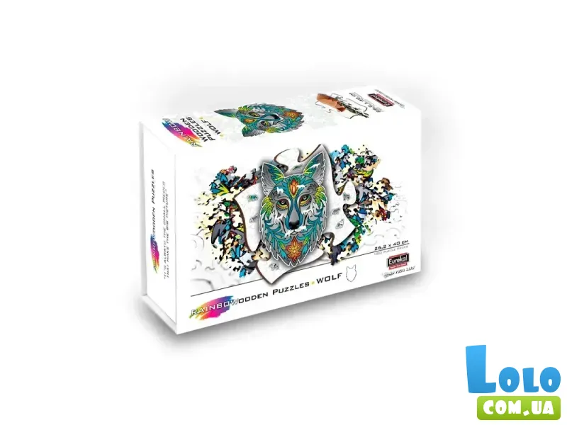 Деревянные 2D пазлы Волк, Eureka, 180 эл.