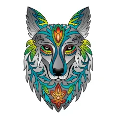 Деревянные 2D пазлы Волк, Eureka, 180 эл.