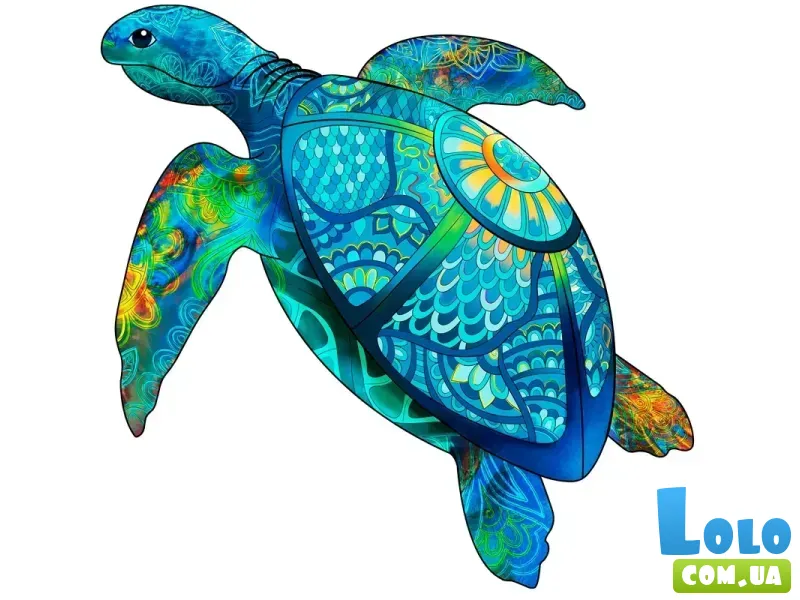 Деревянные 2D пазлы Морская Черепаха, Eureka, 125 эл.
