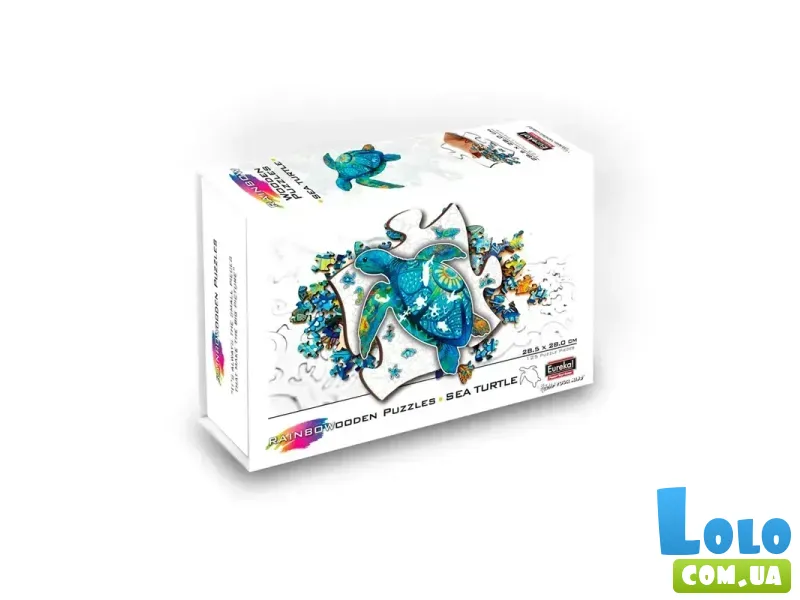 Деревянные 2D пазлы Морская Черепаха, Eureka, 125 эл.