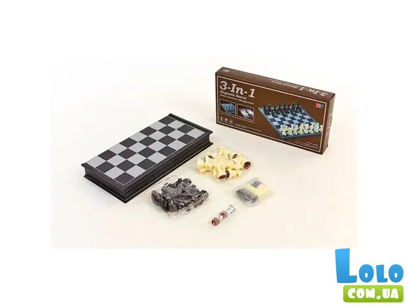 Игра магнитная Шахматы 3в1 (32х32 см), UB