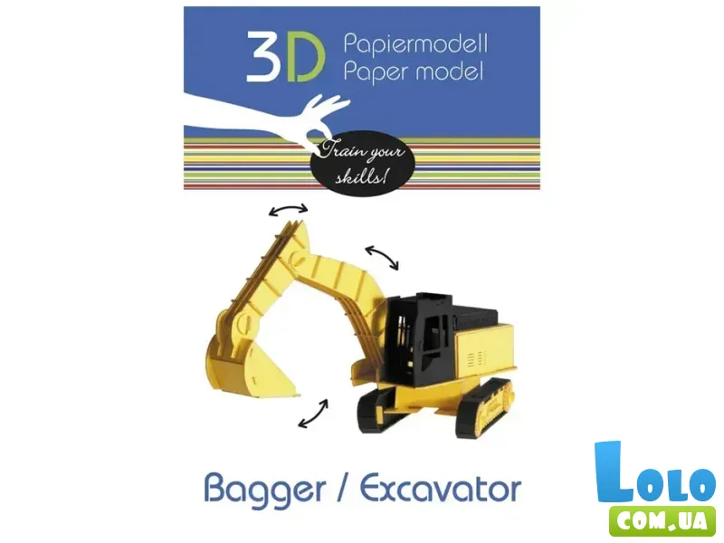 Конструктор 3D Экскаватор (11581), Fridolin, 124 дет.