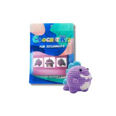 Набор для вязания игрушки крючком Фиолетовый динозавр, Brushme