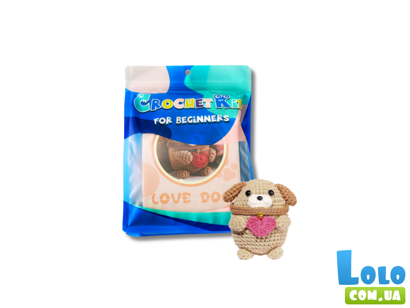 Набор для вязания игрушки крючком Щенок, Brushme