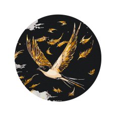 Картина по номерам круглая Золотой полет на черном фоне, Brushme (30 см)