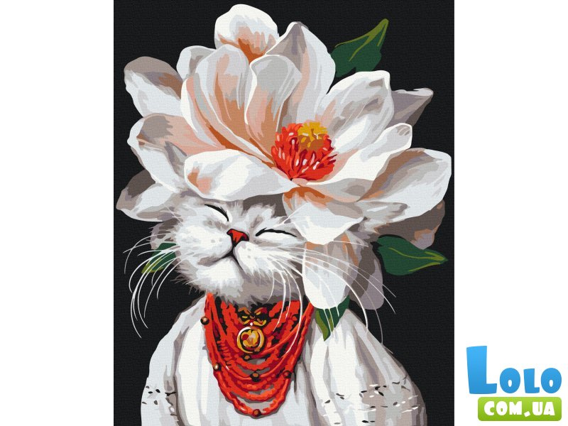 Картина по номерам Кошка-магнолия ©Марианна Пащук, Brushme (40х50 см)