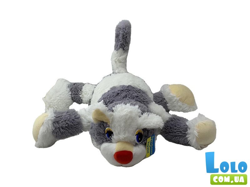 Мягкая игрушка Кот Матвей, 50 см (бело-серый)