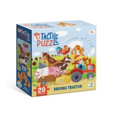 Пазл с тактильными элементами За рулем трактора, DoDo, 20 эл.
