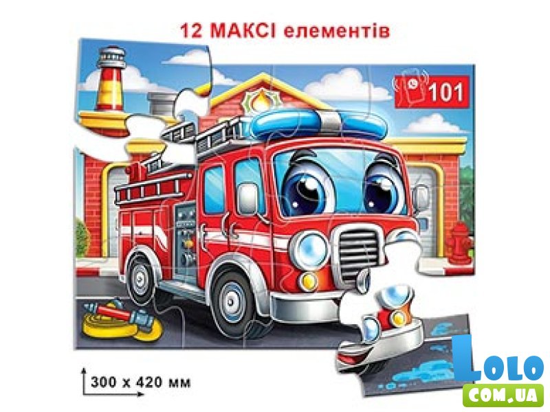 Беби пазл Пожарная машина, Енергія плюс, 12 эл.