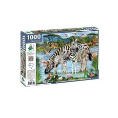 Пазл Зебры на водопое, Энергий Плюс, 1000 эл.