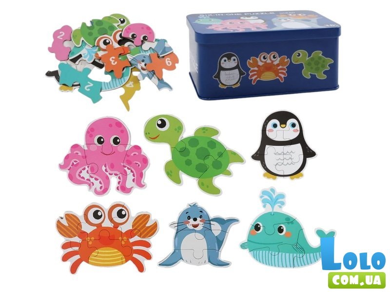 Деревянные пазлы Морские жители