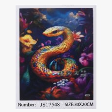 Алмазная мозаика Змея среди цветов, TK Group (30х20 см)