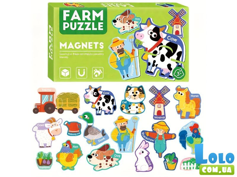 Пазлы магнитные Ферма, 30 эл., (англ.)