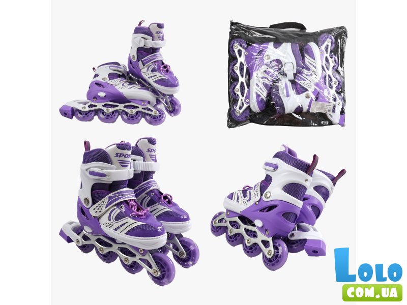 Детские ролики М (34-38), (фиолетовые)
