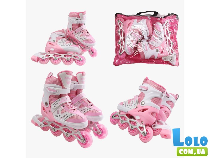 Детские ролики М (34-38), (розовые)