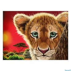 Алмазная мозаика Львенок, TK Group (30х20 см)