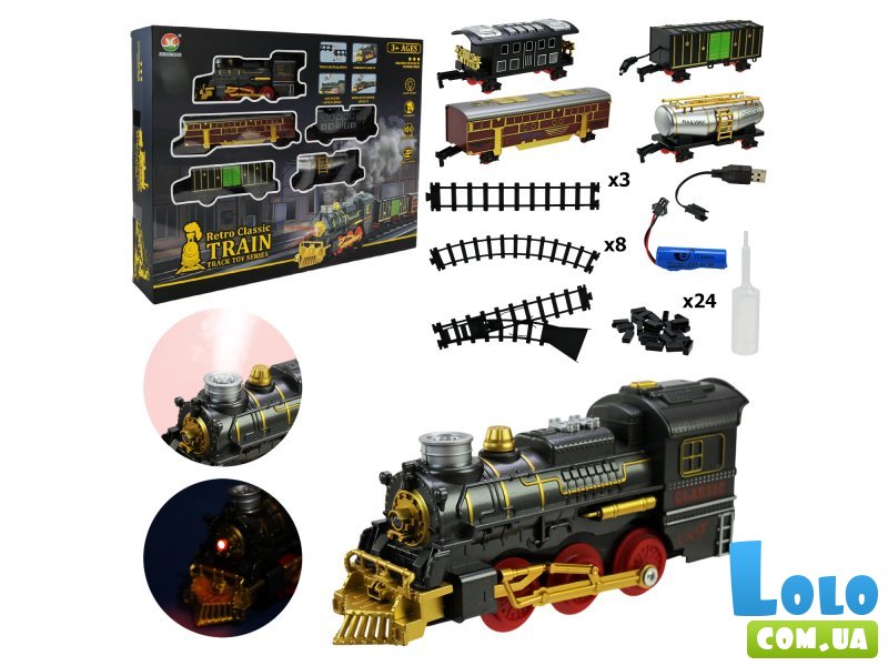 Железная дорога с паровозом