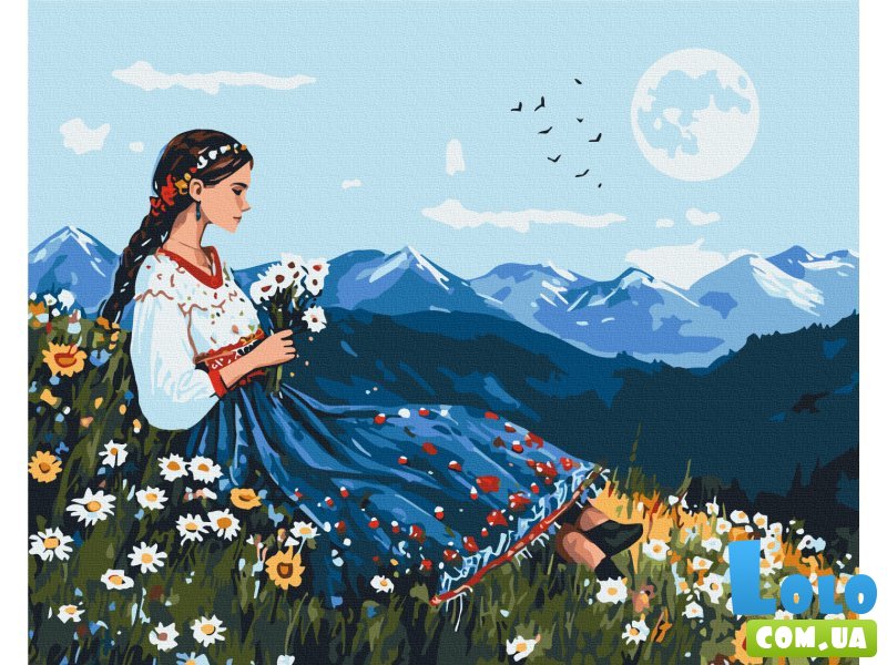 Картина по номерам Цветущий холм, Brushme (40x50 см)