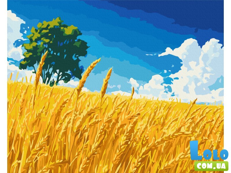 Картина по номерам Поле золотых колосков, Brushme (40x50 см)