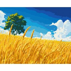 Картина по номерам Поле золотых колосков, Brushme (40x50 см)