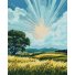 Алмазная мозаика Летний пейзаж, Brushme (40x50 см)