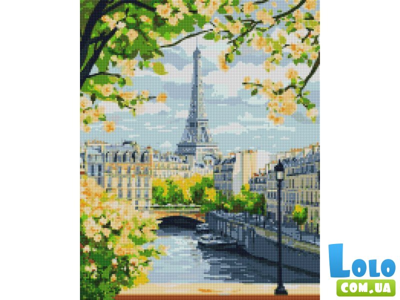 Алмазная мозаика Эйфелева башня с берега Сены, Brushme (40x50 см)