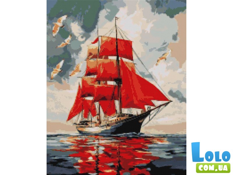 Алмазная мозаика Красные паруса, Brushme (40x50 см)