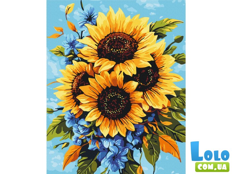 Картина по номерам Букет подсолнухов, Brushme (40x50 см)
