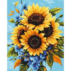 Картина по номерам Букет подсолнухов, Brushme (40x50 см)