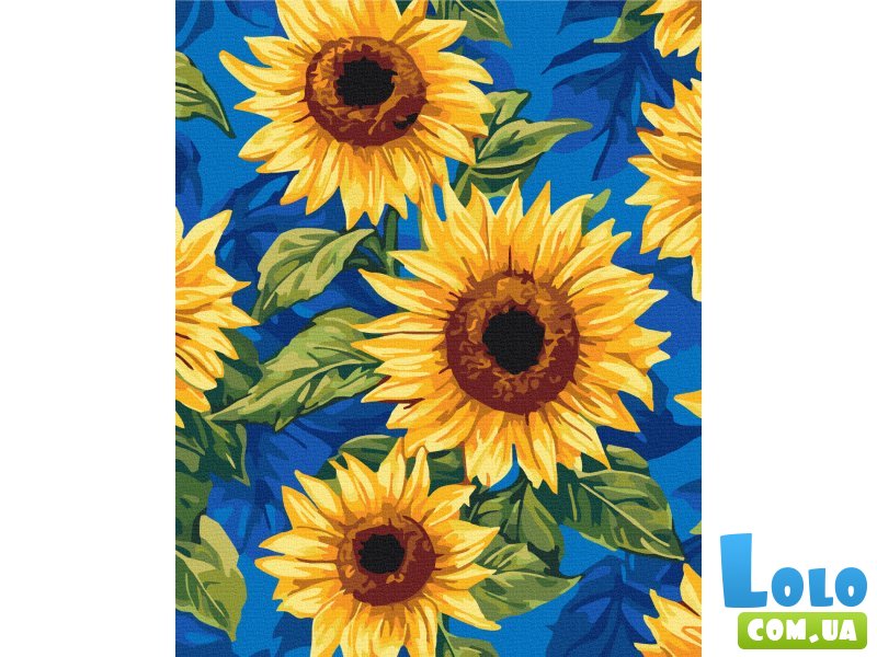 Картина по номерам Цветущие подсолнухи, Brushme (40x50 см)