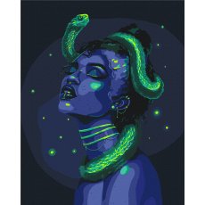 Картина по номерам Твоя неоновая змея светится в темноте ©Соломия Ковальчук, Brushme (40x50 см)